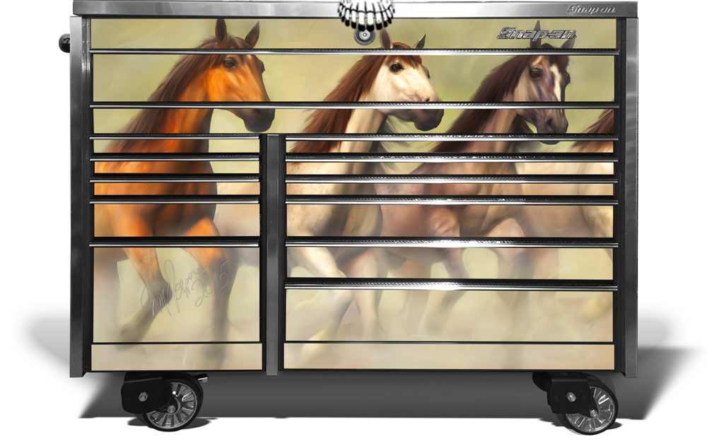 Wild Horse Stampede Snap On Tool Box Wrap for hte KRL 1022